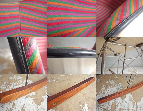 ハーマンミラー Herman Miller モダンファニチャーセールス アームシェルチェア C&R Eames アプホルスター オリジナルジラルド生地 チャールズ&レイ イームズ 希少♪