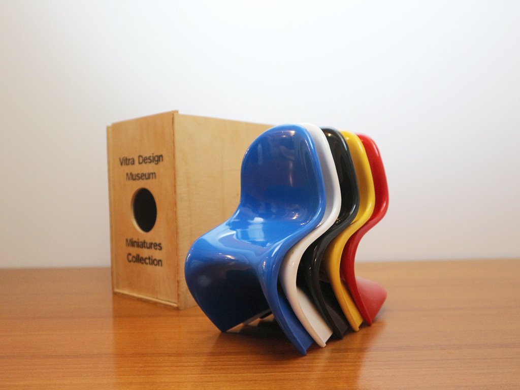 ヴィトラ デザイン ミュージアム Vitra Design Museum ミニチュア パントンチェア Panton Chair 5色セット 1/6サイズ 箱付き ◎