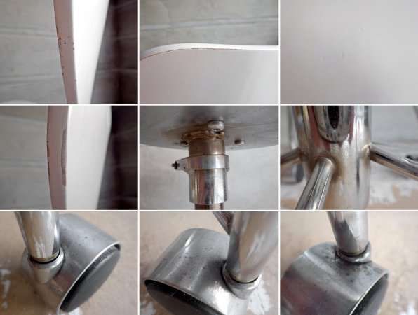 フリッツハンセン Fritz Hansen セブンチェア キャスター付き ラッカー ホワイト アルネ・ヤコブセン 定価¥183,700- A ♪