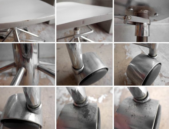 フリッツハンセン Fritz Hansen セブンチェア キャスター付き ラッカー ホワイト アルネ・ヤコブセン 定価¥183,700- B ♪