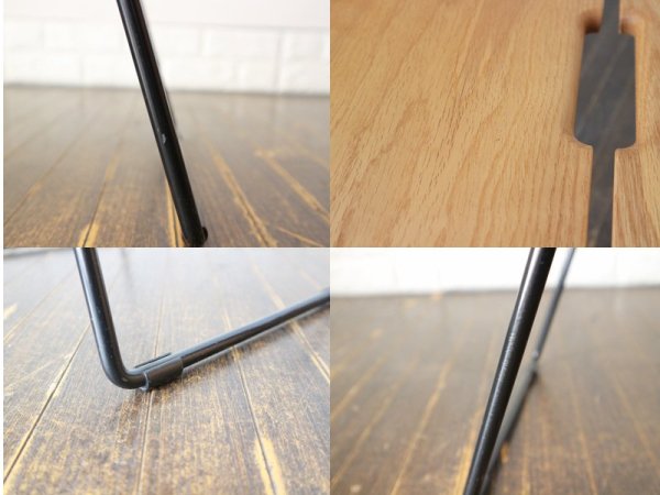 メトロクス METROCS ソリッドスツール Solid Stool オーク材 スチール脚 ブラック 渡辺力 ミッドセンチュリー ◎