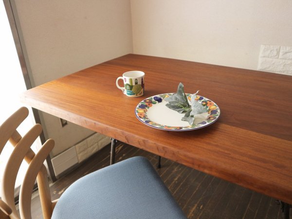インプション imption REMAKE furniture カフェ ダイニングテーブル 無垢集積材 × 鉄脚 インダストリアルデザイン ◎