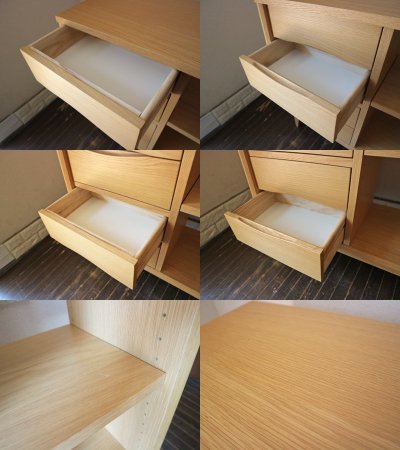 ウニコ unico シグネ SIGNE オーク材 オープンシェルフ ワイドシェルフ キャビネット 本棚 ◎