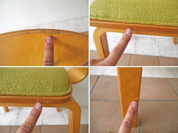 天童木工 TENDO ぺスカ PESCA チェア ダイニングチェア 松村勝男デザイン T-0635WB-NT 張地:B ライム B0144 定価36,850円 ◇