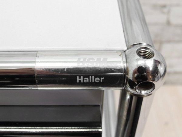 USMモジュラーファニチャー ハラーシステム Haller ロールボーイ デスクワゴン キャビネット ライトグレー B ●