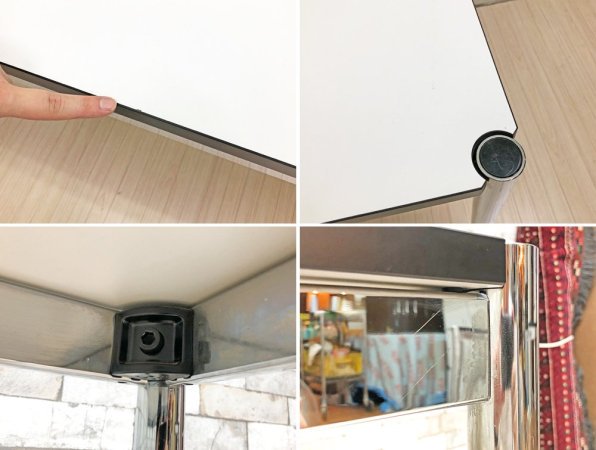 USMモジュラーファニチャー USMハラー USM Haller ワーキングテーブル カンファレンステーブル ダイニングテーブル W150cm ホワイトラミネート天板 A ●