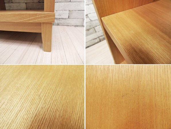 無印良品 MUJI タモ材 2段3列 オープンシェルフ 木製ラック 飾り棚 ナチュラル シンプルデザイン 廃番品 ●