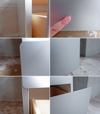クリプトナイト KRIPTONITE アルミ×バーチ材合板 3段 チェスト container on wheels with 3 drawers コンラン取扱い 廃番 定価:¥78,750-♪