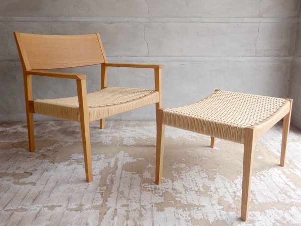 グラフ graf ナラティブ Narrative オットスツール Otto Stool オットマン オーク材 ペーパーコード編み 定価¥72,600- ♪