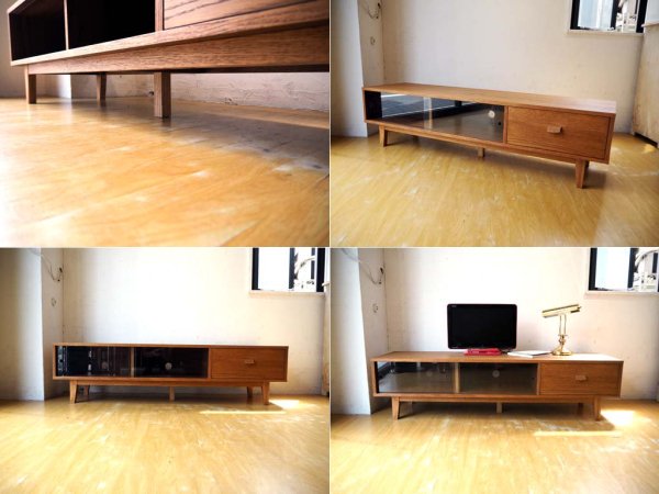 ウニコ unico クルト KURT AVボード テレビボード オーク材 オイル仕上 幅149cm 北欧ビンテージスタイル ★