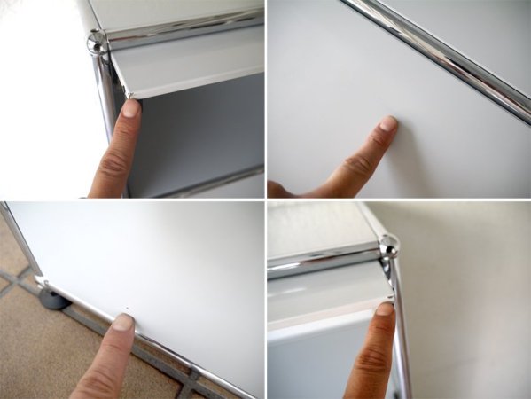 ユーエスエムハラーシステム USM Haller 1×4 キャビネット W786 ライトグレー 定価¥300,410- 本棚 オフィス家具 シェルフ 店舗什器 MoMA スイス製 B ◇