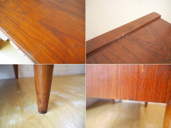 北欧ビンテージ 6ドロワー チェスト チーク材 脚付き 鍵無 北欧ビンテージ家具 ★