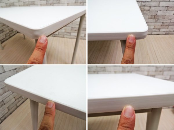 無印良品 MUJI スチールフレーム デスク ワークテーブル ホワイト 天板 w120 ●