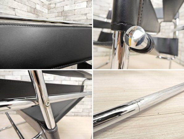 ワシリーチェア Wassily Chair 本革 マルセルブロイヤー バウハウス 名作家具 モダニズムデザイン IDC大塚家具 リプロダクト品 定価:119,880円 ●
