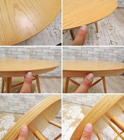 イデー IDEE アーオ テーブル AO TABLE ナチュラル アッシュ材 円形 ローテーブル 定価¥46,200- 岡嶌要 ◎