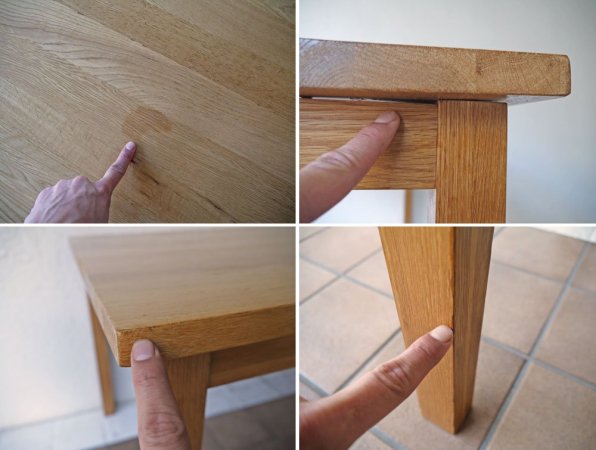 無印良品 MUJI 良品計画 無垢材テーブル オーク材 W140 ナチュラル 参考価格¥54,900- 北米産ホワイトオーク使用 廃盤品 ダイニングテーブル 作業台 デスク 食卓 ワークテーブル ◇