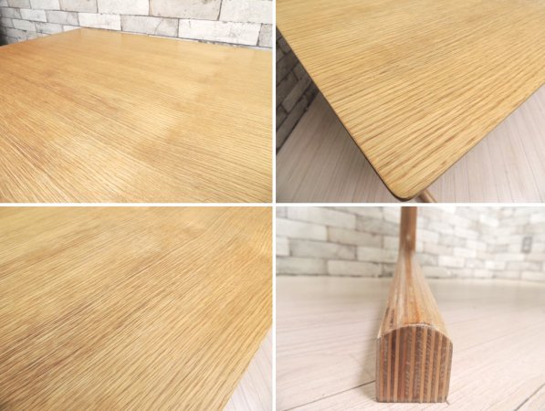 無印良品 MUJI リビングでもダイニングでもつかえる テーブル オーク材 W150cm シンプルデザイン 難あり 特価品 ●