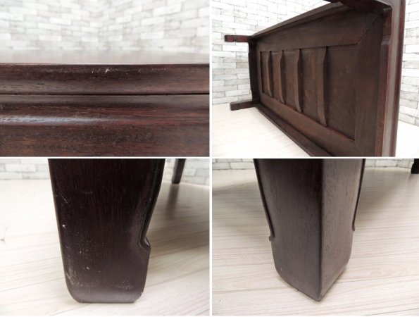 ジャパンビンテージ Japan vintage 昭和レトロ 無垢材 座卓 W154cm 和家具 古家具 ●
