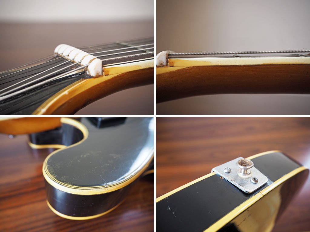 グレコ Greco EG-200 セミアコ ホロウボディ フルアコ構造 エレキギター ジャパンビンテージ 60年代 初期ロゴ ビザール ブラック 現状品 ★