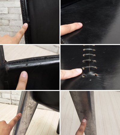 ドリアデ Driade アーチャーチェア ED Archer Chair レザーチェア ブラック フィリップスタルク 本革 イタリア モダン B ●
