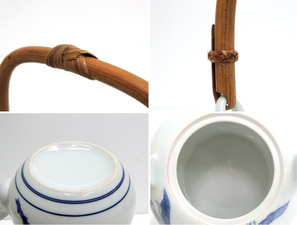 有田焼 今泉今右衛門 色鍋島桃花絵 茶器揃え 土瓶 茶碗 5客 6点セット 人間国宝 ●
