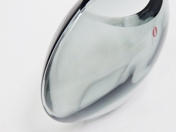 イッタラ iittala アーヴァ Aava ガラス フラワーベース グレー スモーク 花瓶 花器 マルック・サロ Markku Salo フィンランド 北欧 廃番 希少 ●