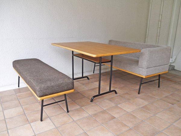 ウニコ unico 現行 ファニート FUNEAT ダイニングテーブル デスク W1200 オーク × スチール 定価:¥59,180- スクールスタイル カフェスタイル インダストリアルスタイル ◇