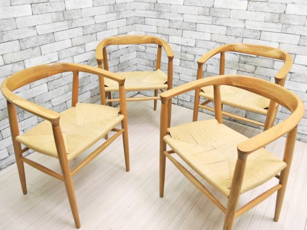 無印良品 MUJI オーク材 ペーパーコードチェア ダイニングチェア B ●