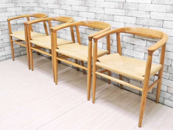 無印良品 MUJI オーク材 ペーパーコードチェア ダイニングチェア C ●