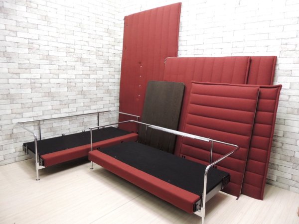 ヴィトラ vitra アルコーヴキャビン Alcove Cabin Highback Two-Seater ソファ チェア 会議テーブル ダークレッド ロナン&エルワン・ブルレック ●