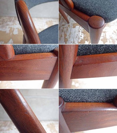 カイ・クリスチャンセン Kai Kristiansen NV31 アフリカンチーク材 ダイニングチェア アームチェア 北欧ビンテージ デンマーク A♪