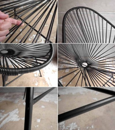 メトロクス METROCS アカプルコチェア Acapulco Chair ブラック メキシコ PVCコード ♪