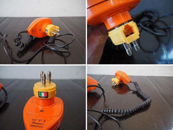 アウソシーメンス auso siemens ビンテージ グリッロフォン Grillo telephone オレンジ フリップフラップ MoMa ★
