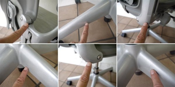 ハーマンミラー Herman Miller アーロンチェア Bサイズ ポスチャーフィット 希少 チタニウムカラーベース × タキシード フル装備 定価¥183,600- ◇