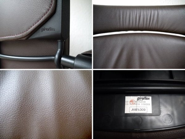 ジロフレックス giroflex ハイバックアームチェア giroflex 33 本革シート 希少カラー 参考価格¥120,000- スイス製 名作 オフィスチェア デスクチェア ワークチェア ◇