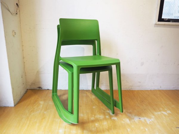 ヴィトラ Vitra ティプトン Tipton スタッキングチェア チルト機能 ロッキングチェア インダストリアルグリーン B ★