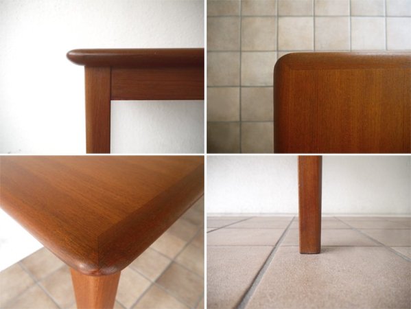 青林製作所 チーク エクステンション ダイニングテーブル 70's ビンテージ W130-180 ミッドセンチュリー 希少モデル 北欧スタイル 高級家具 EXテーブル ◇