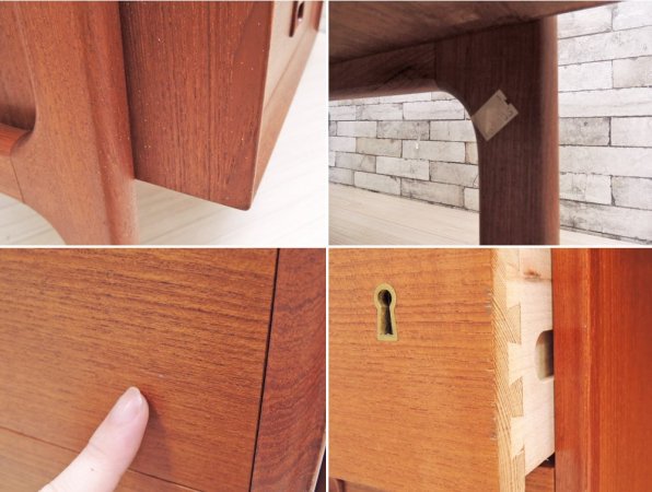 Sibast チーク材 両袖 デスク アルネヴォッター Arne Vodder デンマークビンテージ Danish Vintage ●