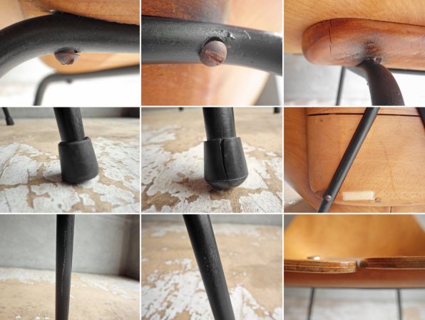 シュタイナー Steiner トノーチェア Tonneau Chair ピエール・ガーリッシュ Pierre Guarich プライウッド 難あり 特価品 現状品 ♪