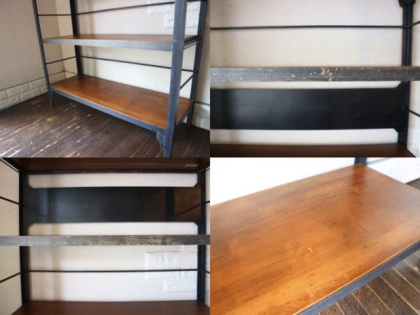 ウニコ unico ランバー LUMBER トールシェルフ Tall Shelf アイアンフレーム インダストリアル デザイン 店舗什器 廃盤 ◎