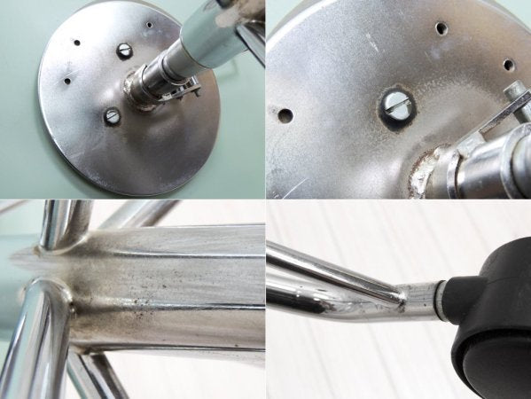 フリッツハンセン Fritz Hansen セブンチェア 昇降機能&キャスターベース 80'sビンテージ ペールブルー系カラー リペイント アルネ・ヤコブセン デンマーク 北欧家具 B ●