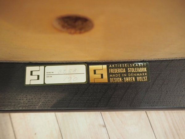 フレデリシア Fredericia ソーレン・ホルスト SørenHolst Model3258 アームチェア ブラックフレーム デンマーク シートメンテナンス済 希少な廃盤品 ★