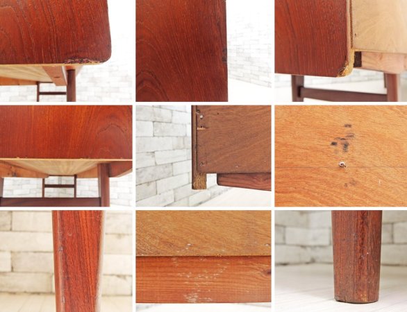 ESモブラー ES Møbler チーク材 サイドボード カクテルキャビネット デンマーク SILKEBORG 1950-60s 北欧ビンテージ ●