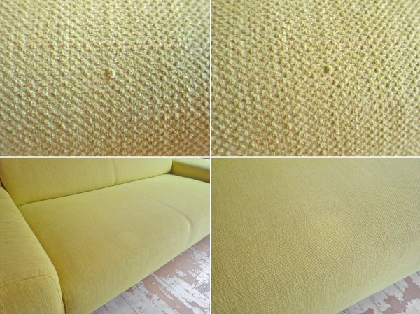 イデー IDEE プレジール PLAISIR 3人掛け ソファ イエローグリーン 廃番カラー 定価¥133,100- ♪