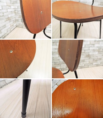 グラフ graf プランクトンチェア Plankton chair ダイニングチェア チーク材 スチール脚 インダストリアルデザイン ●