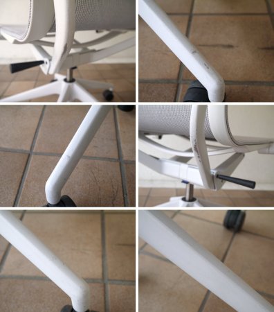 ヴィトラ Vitra フィジックス Physix デスクチェア トリオニット TrioKnit ソフトグレー アルベルト・メダ キャスターベース 昇降機能 リクライニングロック 定価11.9万円 ◇