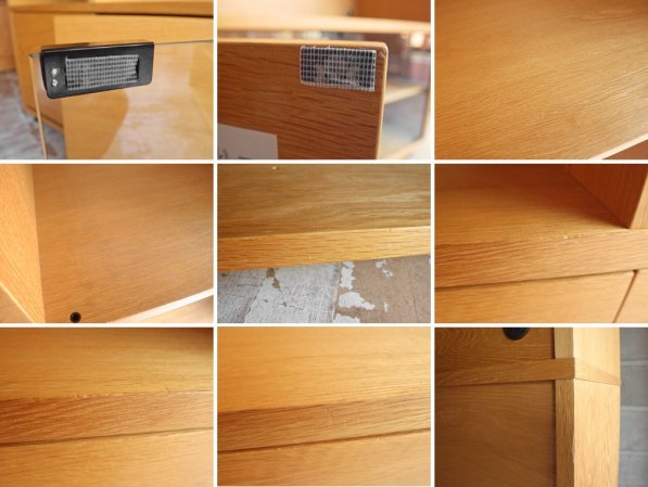 無印良品 MUJI スタッキングキャビネット Cセット AVボード オーク材 W162.5cm 定価: \82,900- ♪