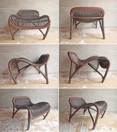 ヤマカワラタンジャパン yamakawa クラシックス CL-170SET レストチェア イージーチェア オットマン付 ラタンブラウン 山川 譲 参考定価176,000円 ♪