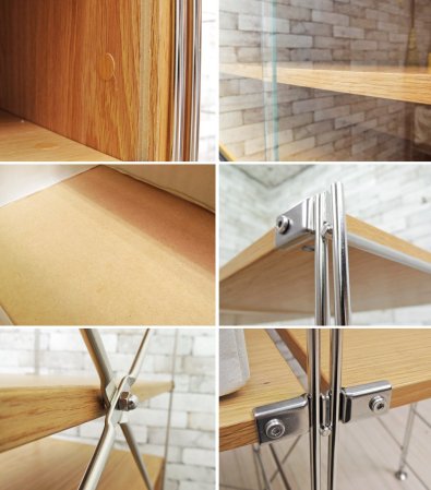MUJI 無印良品 ステンレスユニットシェルフ オーク材棚板 バスケット付き W126cm 総額:78,525円 ●