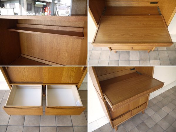 ウニコ unico シグネ SIGNE キッチンボード W805 オープンタイプ オーク材 BR 廃番モデル 定価¥127,740- 状態良好 食器棚 カップボード 北欧スタイル ◇